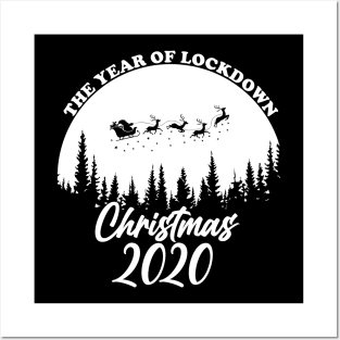 Christmas Lockdown 2020 Santa's Sleigh Reindeer Pajamas Family Gifts Posters and Art